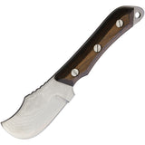 Kanetsune Seseragi Brown Wood Damascus Steel Skinner Fixed Blade Knife B267