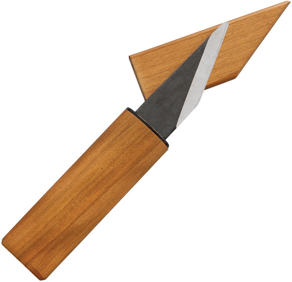 Kanetsune Kiridashi Brown Smooth Wood SK5 Carbon Steel Fixed Blade Knife B612
