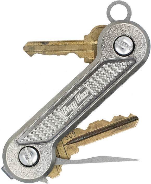 KeyBar Titanium Diamond Crosshatch Handle Holds 12 Keys 204