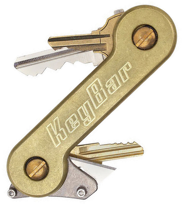 KeyBar Brass Body Car Garage & House Key Holder Made in USA KBR221