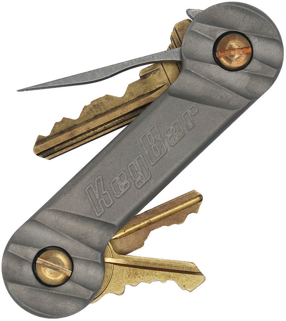 KeyBar KeyBar Carved Titanium Car & House Key Holding Multitool 224
