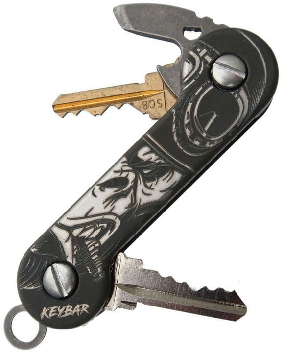 KeyBar Gorilla Face Black Titanium Car Garage & House Key Holder Made in USA 232
