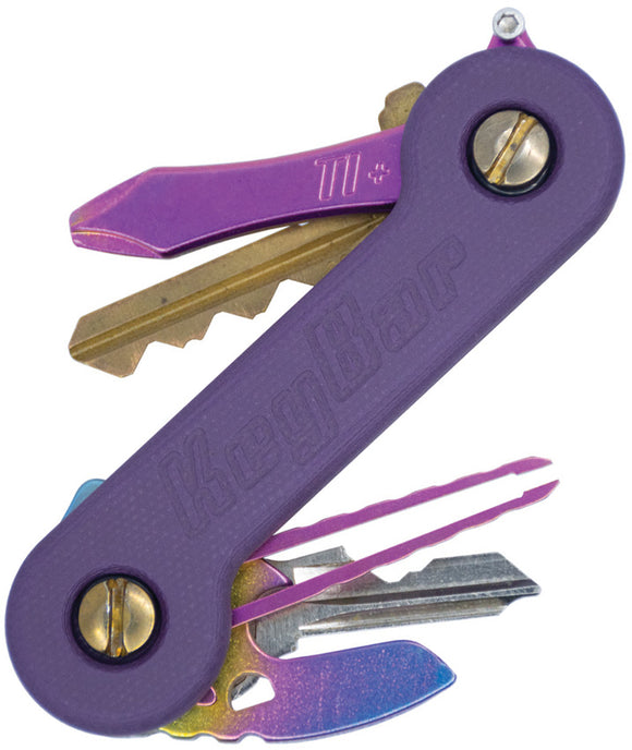 KeyBar KeyBar G10 Purple Car & House Key Holding Multitool 260