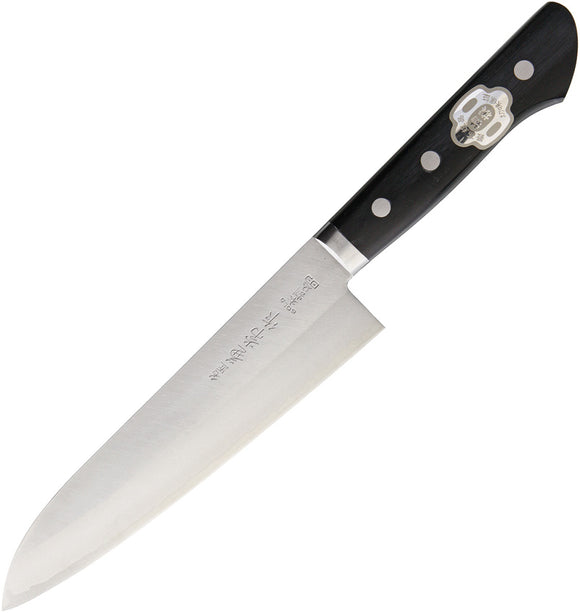 Kanetsune Kengata Black Smooth Wood VG-10 Steel Fixed Blade Knife C141