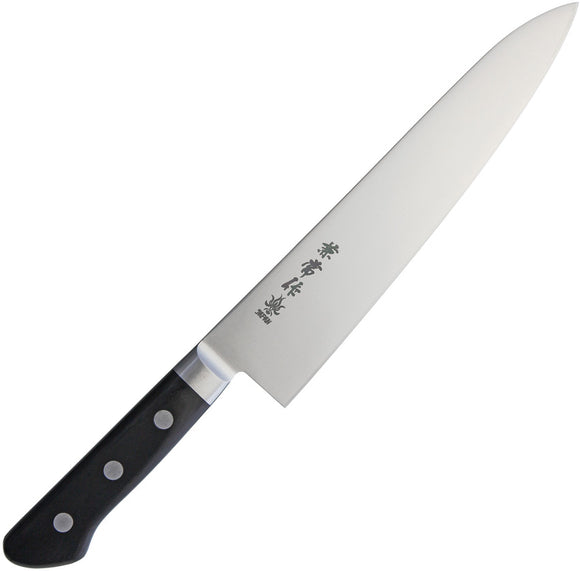 Kanetsune Gyutou Black Smooth Wood Stainless Steel Fixed Blade Knife C172