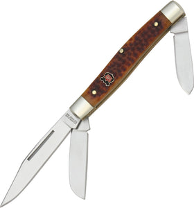 Klaas Medium Stockman Brown Pick Bone Folding Stainless Pocket Knife 6329BR