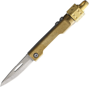 Ketuo Dice EDC Mini Brass Folding Stainless Steel Pocket Knife M001