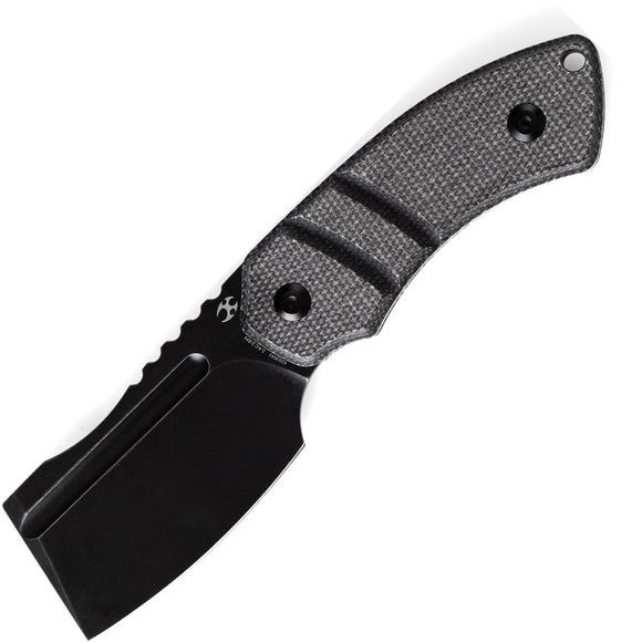 Kansept Knives Korvid S Black Micarta 14C28N Fixed Blade Knife w/ Sheath G2030A1