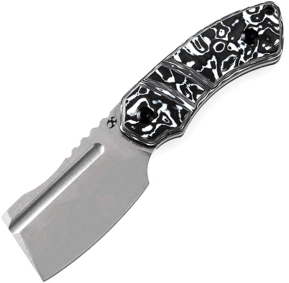 Kansept Knives Korvid S White Carbon Fiber S35VN Fixed Blade Knife G2030A5