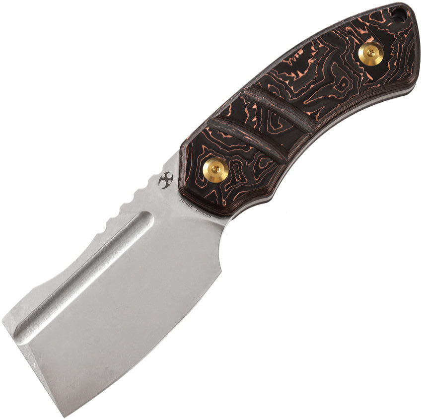 Kansept Knives Korvid S Copper Carbon Fiber S35VN Fixed Blade Knife G2 ...