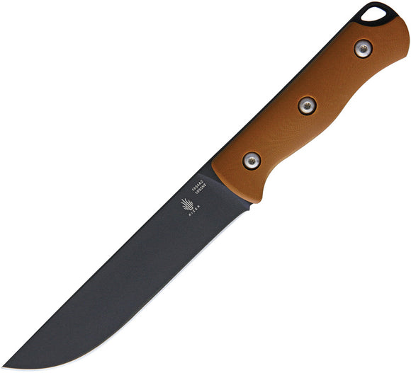 Kizer Cutlery GTI Bush Brown G10 1095HC Fixed Knife + Kydex Sheath 1034A2
