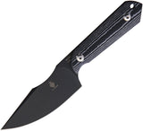 Kizer Cutlery Harpoon Fixed Blade Knife Black & White G10 1095HC w/ Sheath 1040