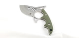 Kizer Cutlery The Shark Tooth Green G10 Drop Point N690 Fixed Blade Knife 1043N1