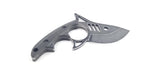 Kizer Cutlery The Shark Tooth Black Carbon Fiber N690 Fixed Blade Knife 1043N2