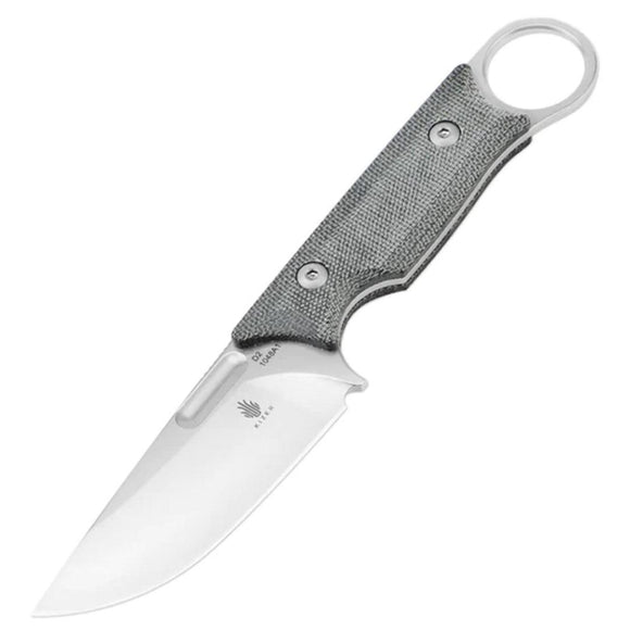 Kizer Cutlery Cabox Black Micarta D2 Steel Fixed Blade Knife w/ Sheath 1048A1