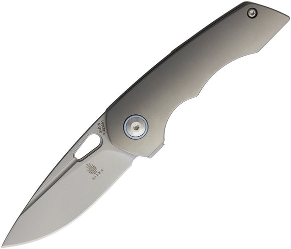 Kizer Cutlery Microlith Linerlock Stainless Gray Folding Knife 2533A1