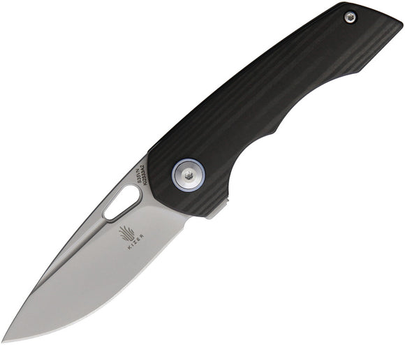 Kizer Cutlery Microlith Linerlock Stainless Black Folding Knife 2533A2