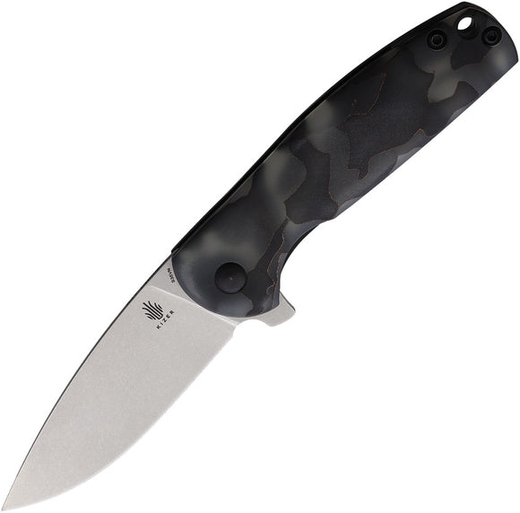 Kizer Cutlery Gemini Pocket Knife Linerlock Raffir Folding S35VN Blade 3471A2