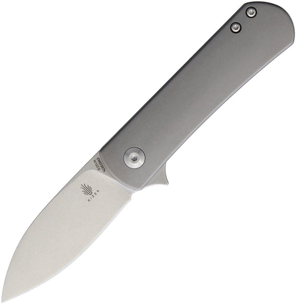 Kizer Cutlery Yorkie Gray Titanium Folding S35VN Pocket Knife 3525A3