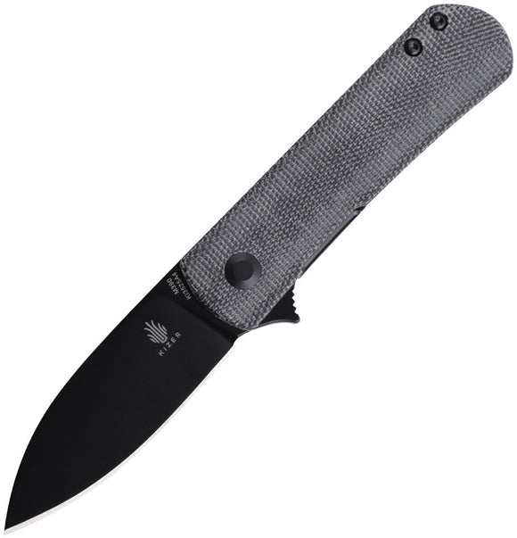 Kizer Cutlery Yorkie Linerlock Black Micarta Folding Bohler M390 Knife 3525A4