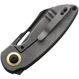 Kizer Cutlery October Pocket Knife Framelock Titanium Folding Black 20CV 3569A2