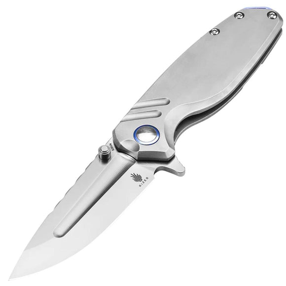 Kizer Cutlery Ti'an Framelock Gray Titanium Folding S35VN Pocket Knife 3624A1