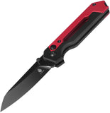 Kizer Cutlery Hyper Button Lock Red & Black Aluminum Folding S35VN Knife 3632A2