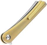 Kizer Cutlery Mercury Linerlock Gold Titanium Folding S35VN Pocket Knife 3645A1