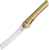 Kizer Cutlery Mercury Linerlock Gold Titanium Folding S35VN Pocket Knife 3645A1