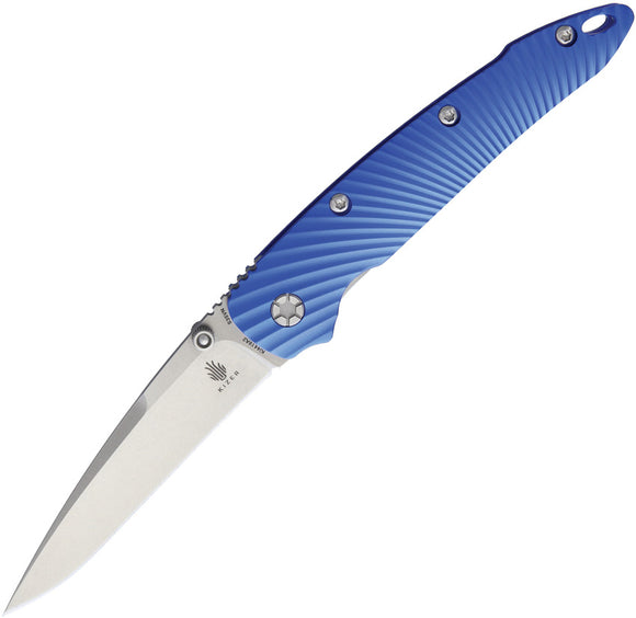 Kizer Cutlery Sliver Linerlock Blue S35VN Drop Pt Folding Pocket Knife 4419A2
