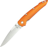 Kizer Cutlery Orange Aluminum Handle Linerlock Folding Clip Point Blade Knife 4419