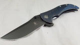 Kizer Zambi Blue Titanium Framelock Folding Pocket Knife 4434A2
