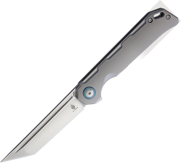 Kizer Cutlery Begleiter Framelock Gray S35VN Tanto Folding Knife 4458TI