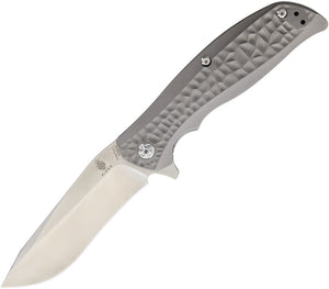 Kizer Cutlery Rattler Framelock Gray Titanium S35VN Folding Knife 4470