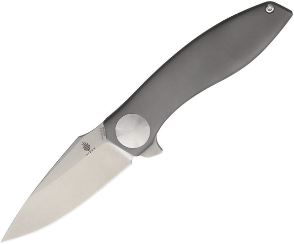 Kizer Cutlery SLT Framelock Gray Titanium Handle S35VN Folding Knife 4474A1