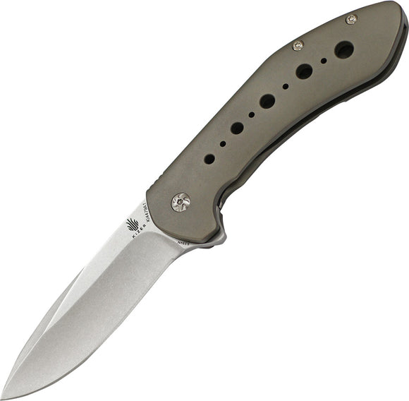 Kizer Kala Framelock SW Gray Titanium S35VN Folding Knife - 4479