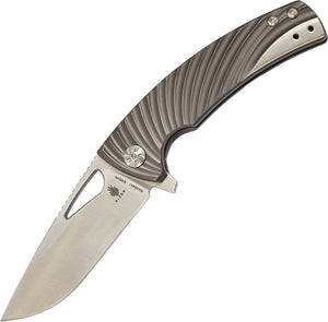 Kizer Kyre 8" Titanium Linerlock Pocket Satin S35VN EDC Folding Blade Knife 4484A1