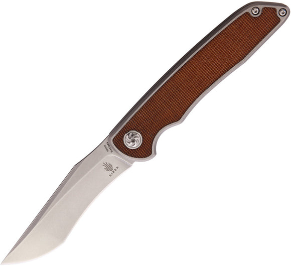 Kizer Cutlery Matanzas Brown S35Vn Framelock Folding Knife 4510a4