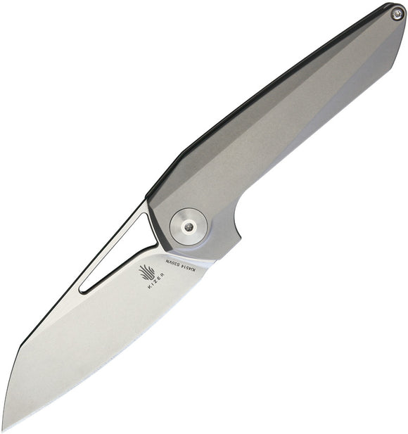 Kizer Cutlery Theta Framelock Titanium Handle S35VN Stainless Folding Knife 4514