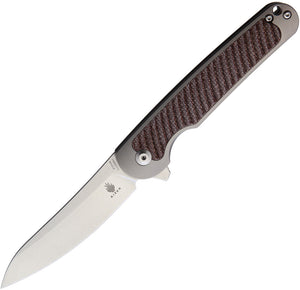 Kizer Cutlery Clutch Brown Framelock Folding Knife 4556a1