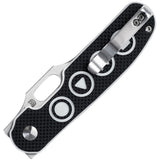 Kizer Cutlery Cormorant Pocket Knife Button Lock Blk/White Folding S35VN 4562A3