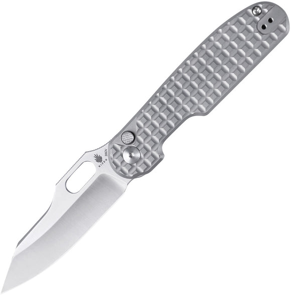 Kizer Cutlery Cormorant Button Lock Gray Titanium Folding 20CV Pocket Knife 4562A4