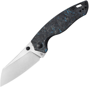 Kizer Cutlery Towser K Linerlock Blue Fatcarbon Folding Elmax Steel Knife 4593A1