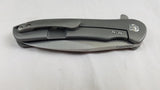 Kizer Hustler Flipper Gray Titanium Framelock Pocket S35VN Folding Knife 5464A1