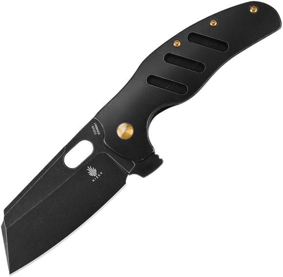 Kizer Cutlery C01C XL Framelock Black Titanium Folding S35VN Pocket Knife 5488A1