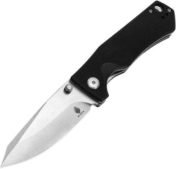 Kizer Cutlery Cliff Linerlock Black G10 Folding 9Cr18MoV Pocket Knife L4007A1