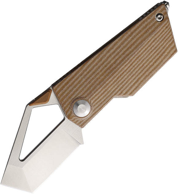 Kizer Cutlery BrownMicarta CyberBlade Linerlock Folding Knife v2563a2