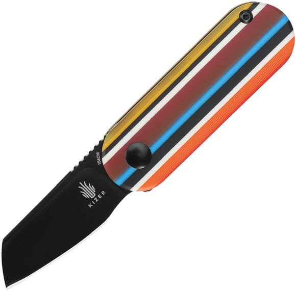 Kizer Cutlery Mini Bay Slip Joint Rainbow G10 Folding 154CM Pocket Knife 2583C1
