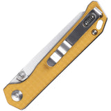 Kizer Cutlery Mini Begleiter Linerlock Yellow G10 Folding N690 Knife 3458RN4