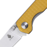 Kizer Cutlery Mini Begleiter Linerlock Yellow G10 Folding N690 Knife 3458RN4